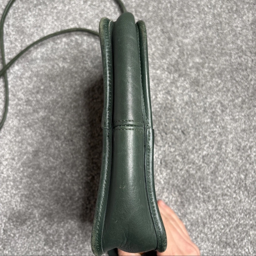 RARE 9925 Vintage Coach Carnival Crossbody Leather Green Bag Purse. - Picture 7 of 11